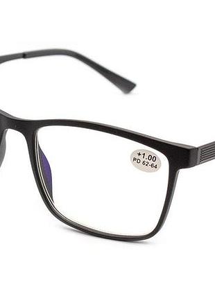 Очки queen 25718-c1 blue blocker в пластиковой оправе +3,50