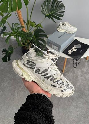 Жіночі кросівки b alenciaga track signature white