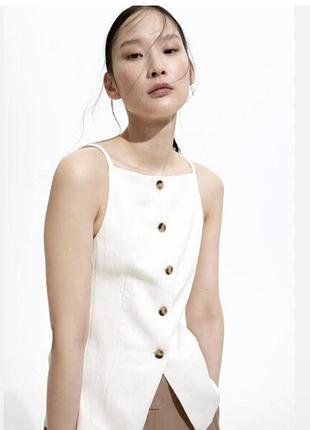 Льняний топ h&m