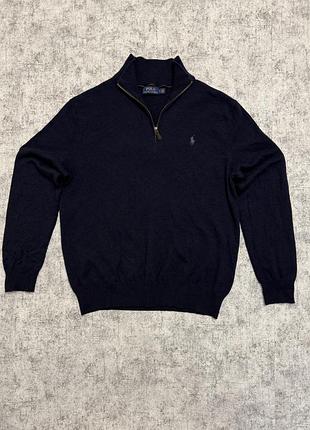 Шерстяной свитер, кофта polo ralph lauren washable merino wool quarter-zip sweater (оригинал)