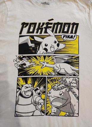 Футболка мужская мерч pokémon размер l белый молочный 2