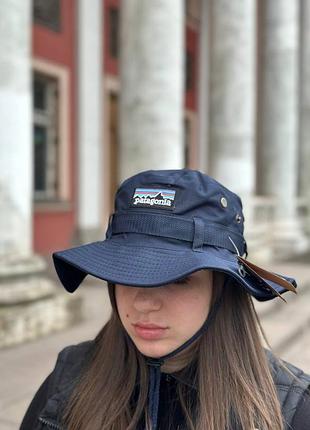 Patagonia панамка на утяжках патагонія капелюх стильна літня панамка водонепроникна літня панама з вишитим логотипом синя