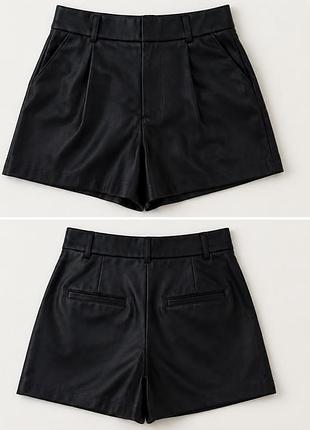 Шорти з екошкіри zara, xs