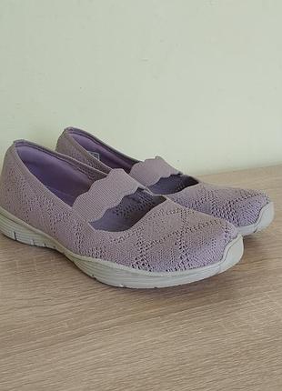 Женские  слипоны  skechers seager air-cooled memory foam ( 25 см)