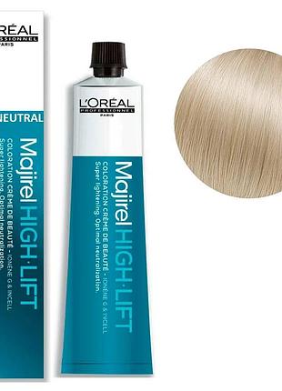 Краска суперосветительная для волос l'oreal professionnel paris стойка majirel high lift neutral (нейтральный) 60 мл