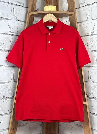 Поло lacoste мужская футболка красный размер l