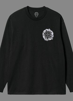 Лонгслів чорного кольору chrome hearts 2