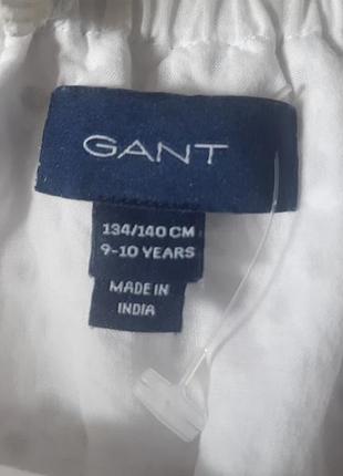 Брендовое белое платье с английской вышивкой, платье из прошвы gant 9-10роков 8