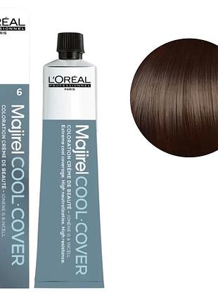 Краска для седых волос l'oreal professionnel paris стойка majirel cool cover 6 темный блондин 60 мл
