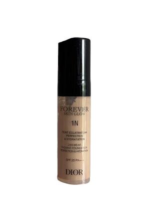 Тестер фірмовий тональної основи мініатюра dior forever skin glow у відтінку 1 n 5 ml