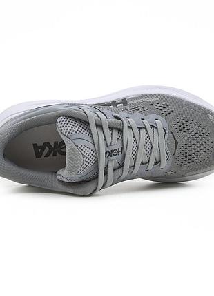 Hoka bondi 9 grey white 5
