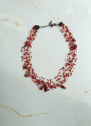 Кольє помаранчеве 3