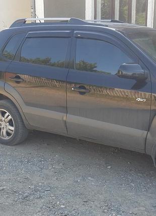 Дефлекторы окон (ветровики) hyundai tucson i 2004-2010 (hic)