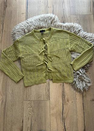 Ажурний вʼязаний кардиган new look s-m