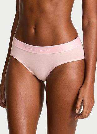 Жіночі трусики victoria's secret (288791668954) logo cotton hiphugger l рожеві