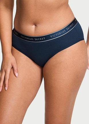 Женские трусики victoria's secret (28199938992) logo cotton hiphugger s синие