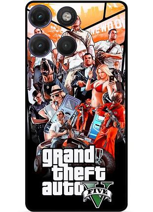 Силіконовий бампер чохол для motorola moto g17 з малюнком gta гта