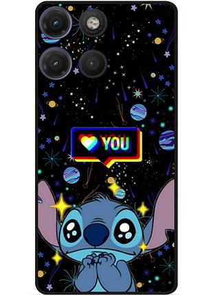 Силіконовий бампер чохол для motorola moto g17 стіч stitch