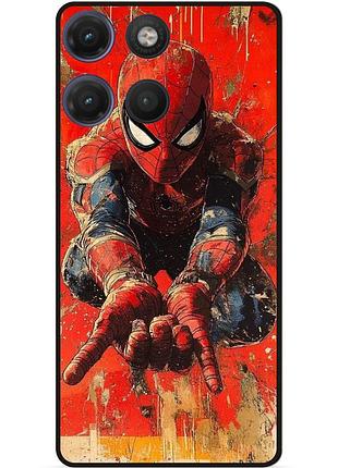 Силіконовий чохол бампер для motorola moto g17 з малюнком spider man людина-павук