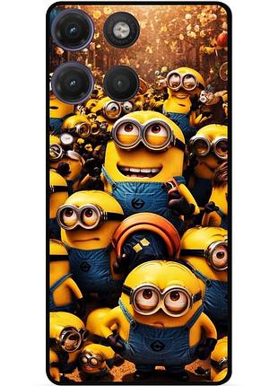 Силіконовий чохол бампер для motorola moto g17 з малюнком міньйони minion