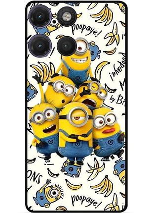 Силіконовий чохол бампер для motorola moto g17 з малюнком міньйони minion