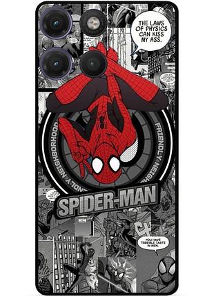 Силіконовий чохол бампер для motorola moto g17 з картинкою людина-павук spider man