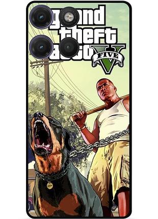 Силіконовий бампер чохол для motorola moto g17 з малюнком gta гта