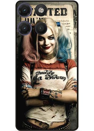 Силіконовий чохол бампер для motorola moto g17 з малюнком харли квинн joker