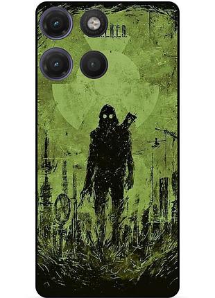 Силіконовий бампер чохол для motorola moto g17 з малюнком stalker сталкер