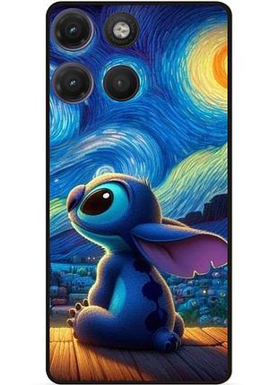 Силіконовий бампер чохол для motorola moto g17 стіч stitch