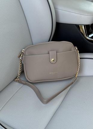 Клатч кросс-боди david jones см7320 бежевый