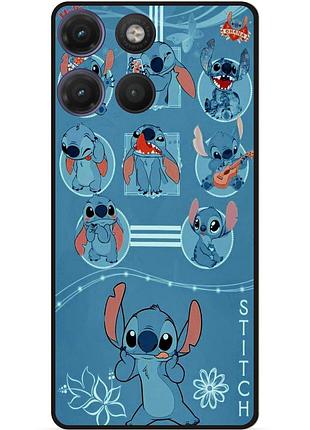 Силіконовий бампер чохол для motorola moto g17 з картинкою стіч stitch