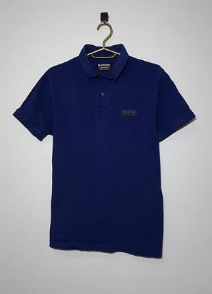 Мужская футболка поло barbour m l оригинал синяя футболка барбур с пуговицами тенниска бренд логотип хлопковый летний классический воротник стан идеал 48 50 2