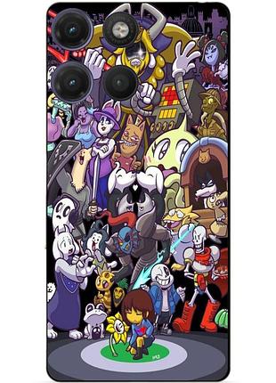 Силіконовий чохол бампер для motorola moto g17 з малюнком undertale андертейл