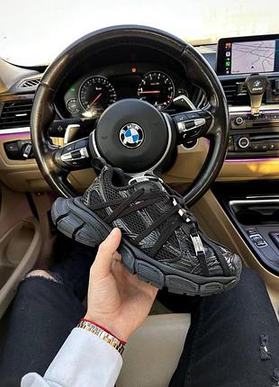 Чорні кросівки унісекс balenciaga gb 3xl extreme laces b trainers in black logo x баленсіага 38