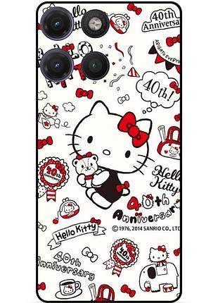 Силіконовий чохол бампер для motorola moto g17 з картинкою hello kitty хелло китти