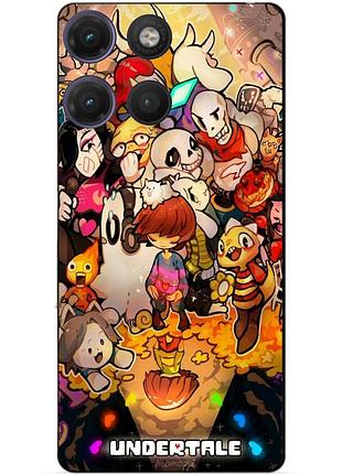 Силіконовий чохол бампер для motorola moto g17 з малюнком андертейл undertale