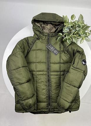 Пуховик c.p. company зеленый