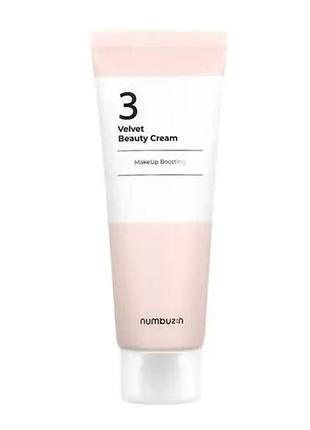 Крем для обличчя зволожувальний під макіяж numbuzin no.3 velvet beauty cream 60ml
