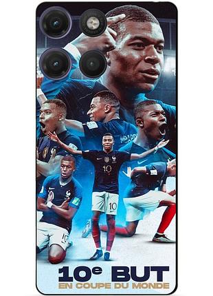 Силіконовий бампер чохол для motorola moto g17 з малюнком мбаппе франція mbappe