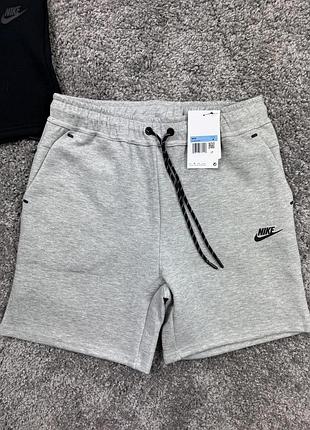 Шорти nike tech fleece сірі