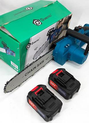 Легка електропила для саду domotec chain saw 12" (30см), портативна міні-пилка на батареї oq-40
