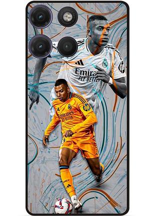 Силіконовий чохол бампер для motorola moto g17 з малюнком mbappe мбаппе real