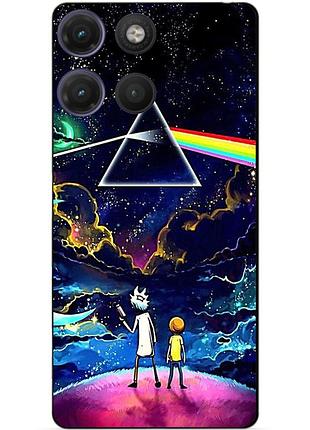 Силіконовий чохол бампер для motorola moto g17 з малюнком рік і морті rick and morty