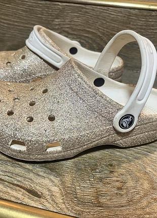 Крокси дитячі з блискітками crocs