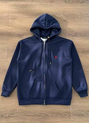 Зіп худі polo ralph темно синій