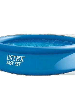 Надувной бассейн intex 28130 easy set, 366× easy set, 366×76 см, 5621 л, семейный бассейн для дачи и двора