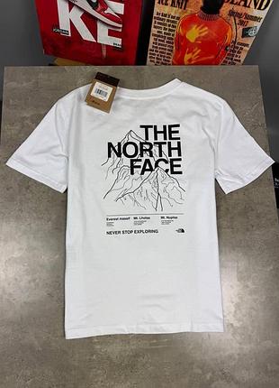 Футболка біла tnf цветные горы