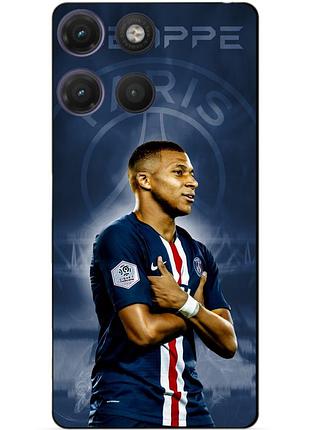 Силіконовий бампер чохол для motorola moto g17 з малюнком мбаппе псж mbappe