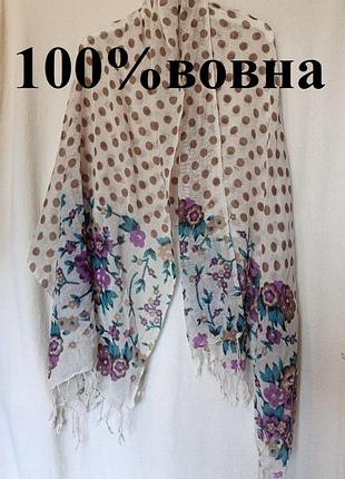 Шаль vineetaz 100% шерсть индия